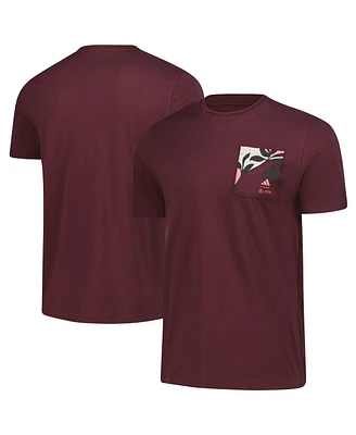Adidas Men's Dark Red Mercedes-amg Petronas F1 Team 2025 Miami Grand Prix Pack T-Shirt
