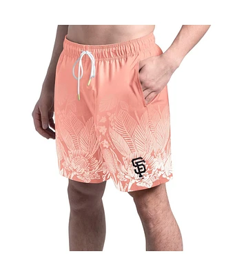 Margaritaville Men's Coral San Francisco Giants Lagoon Fiesta Swim Shorts