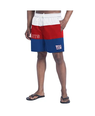 G-iii Sports by Carl Banks Men's Royal/Red New York Giants Sunrise Volley Swim Shorts