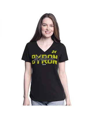 G-iii 4Her by Carl Banks Women's Black William Byron Batter Up V-Neck T-Shirt
