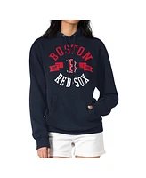 G-iii 4Her by Carl Banks Women's Navy Boston Red Sox Round Team Pullover Hoodie