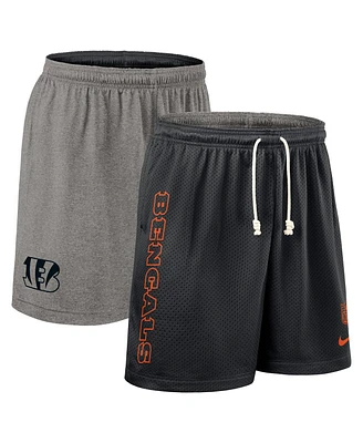 Nike Men's Black Cincinnati Bengals Sideline Reversible Performance Shorts