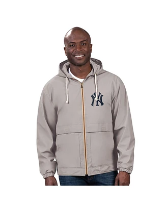 G-iii Sports by Carl Banks Men's Gray New York Yankees Full-Zip Rain Jacket