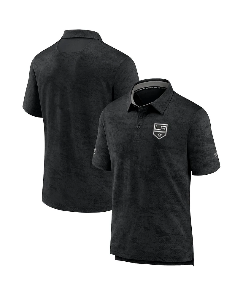 Fanatics Men's Black Los Angeles Kings Authentic Pro Rink Polo Shirt