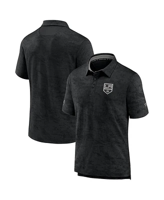 Fanatics Men's Black Los Angeles Kings Authentic Pro Rink Polo Shirt