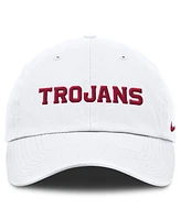 Nike Men's White Usc Trojans Core Club Mascot Wordmark Adjustable Hat