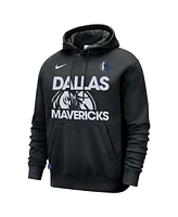 Nike Men's Black Dallas Mavericks Courtside Club Pullover Hoodie