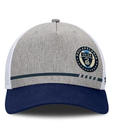 Fanatics Men's Heather Gray Philadelphia Union Low Block Trucker Adjustable Hat