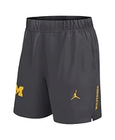 Jordan Men's Gray Michigan Wolverines Primetime Woven Victory Performance Shorts