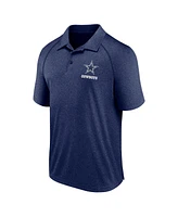 Logo Athletic Men's Heather Navy Dallas Cowboys Making Waves Raglan Polo Shirt
