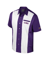 Colosseum Men's Purple Lsu Tigers Strike Bowling Button-Up Shirt