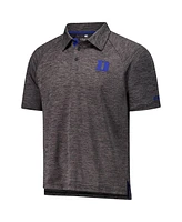 Colosseum Men's Heather Charcoal Duke Blue Devils Down Swing Raglan Team Polo Shirt