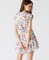 Steve Madden Women's Pleated Ruffle-Hem Mini Dress
