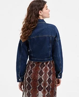 Steve Madden Women's Brixton Button-Front Cotton Denim Jacket
