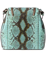 Brahmin Margo Turquoise-Stone Tecoma Leather Crossbody