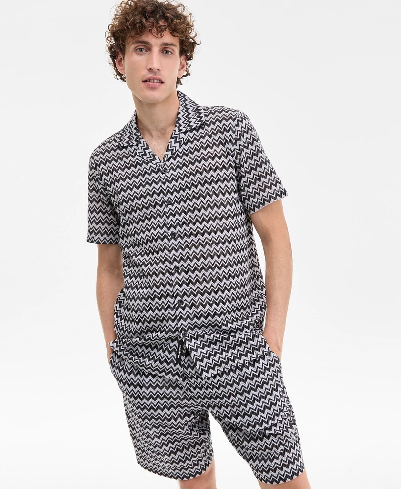 Karl Lagerfeld Paris Men's Zig-Zag Shirt