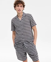 Karl Lagerfeld Paris Men's Zig-Zag Shirt