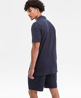 Karl Lagerfeld Paris Men's Open-Weave Jacquard Shirt