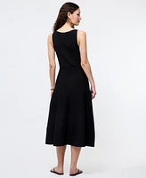 French Connection Women's V-Neck Fit & Flare Midi Dress