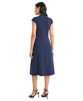 Maggy London Women's Short-Sleeve Midi Dress