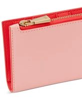 kate spade new york Devin Pop Trim Small Bifold Leather Wallet