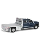 1/64 2016 Silverado 3500 Flatbed Dually Truck, Blue Exclusive Greenlight