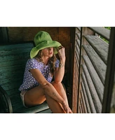 Bloom Crochet Sun Hat In Lime Green