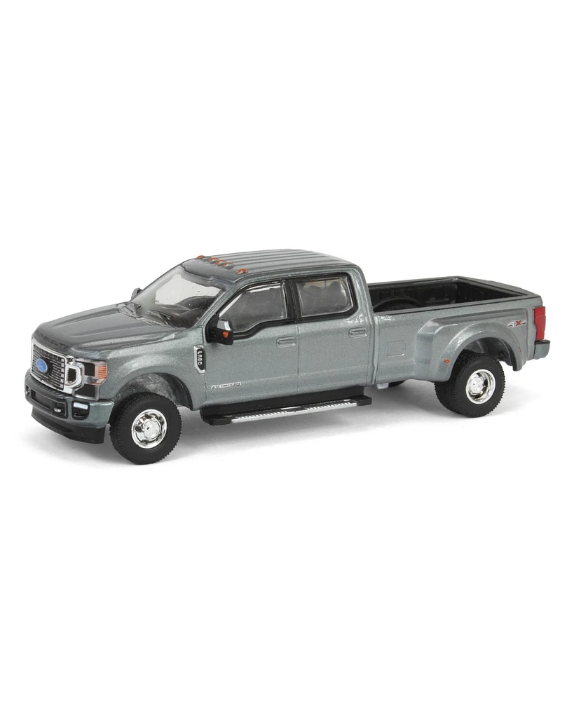 1/64 2022 F-350 Platinum Dually Metallic Gray Exclusive Greenlight