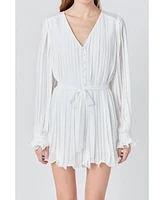 endless rose Women's Pleated Romper