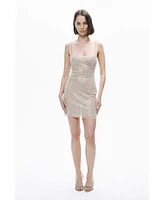 Nocturne Women's Beaded Embroidered Mini Dress
