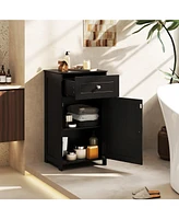 Slim Bathroom Storage Cabinet – Drawer, Single Door & Adjustable Shelf