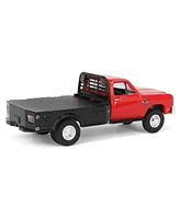 1/64 1985 Ram W350 Dually Flatbed Pickup Truck, Red & Black, Exclusive