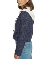 Central Park West Women's Crop Tweed Dickie Blazer