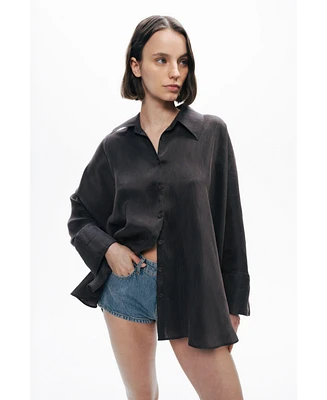 Nocturne Women's Embroidered Flowy Shirt