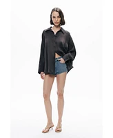 Nocturne Women's Embroidered Flowy Shirt