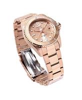 Invicta Women's 46685 Pro Diver Quartz 3 Hand Rose Gold Dial Watch