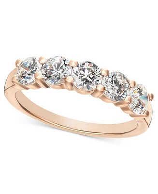 Diamond 5 Stone Band (1 1/2 ct. t.w.) 14k White Gold