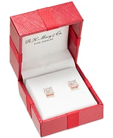 Diamond Cluster Stud Earrings (1/3 ct. t.w.) 14k White Gold, Yellow Gold and Rose