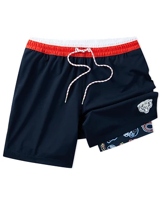 Chubbies Men's 5.5" Navy Chicago Bears Lined Classic Swim Trunks