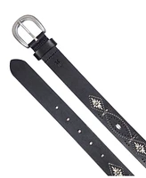 Frye Women's Embroidery Perf Rivets Belt