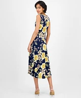 Robbie Bee Women's Sleeveless Cowl-Neck Midi Dress