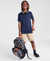 Nautica Big Boys Uniform Quick Dry Performance Stretch Polo Uniform Lowell Stretch Moisture Wicking Jogger Shorts Inmocean All Star Sports Backpack Lunch Bag Headphone Set