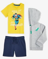 Epic Threads Toddler Boys 2t 4t Fleece Dino Zip Up Hoodie Superman T Shirt Fleece Shorts Exclusively At Macys