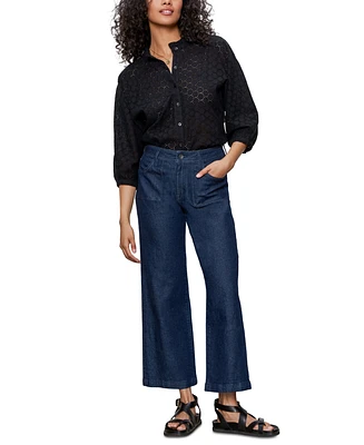 Sanctuary Women's League High-Rise Crop Wide-Leg Jeans