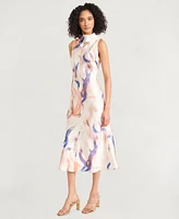 Luxely Women's Printed High-Neck Sleeveless Dress