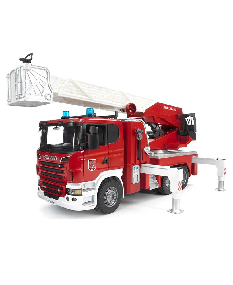 Bruder 1/16 Scania Super 560R Fire Engine Truck with Ladder, Water Pump & Lights & Sounds