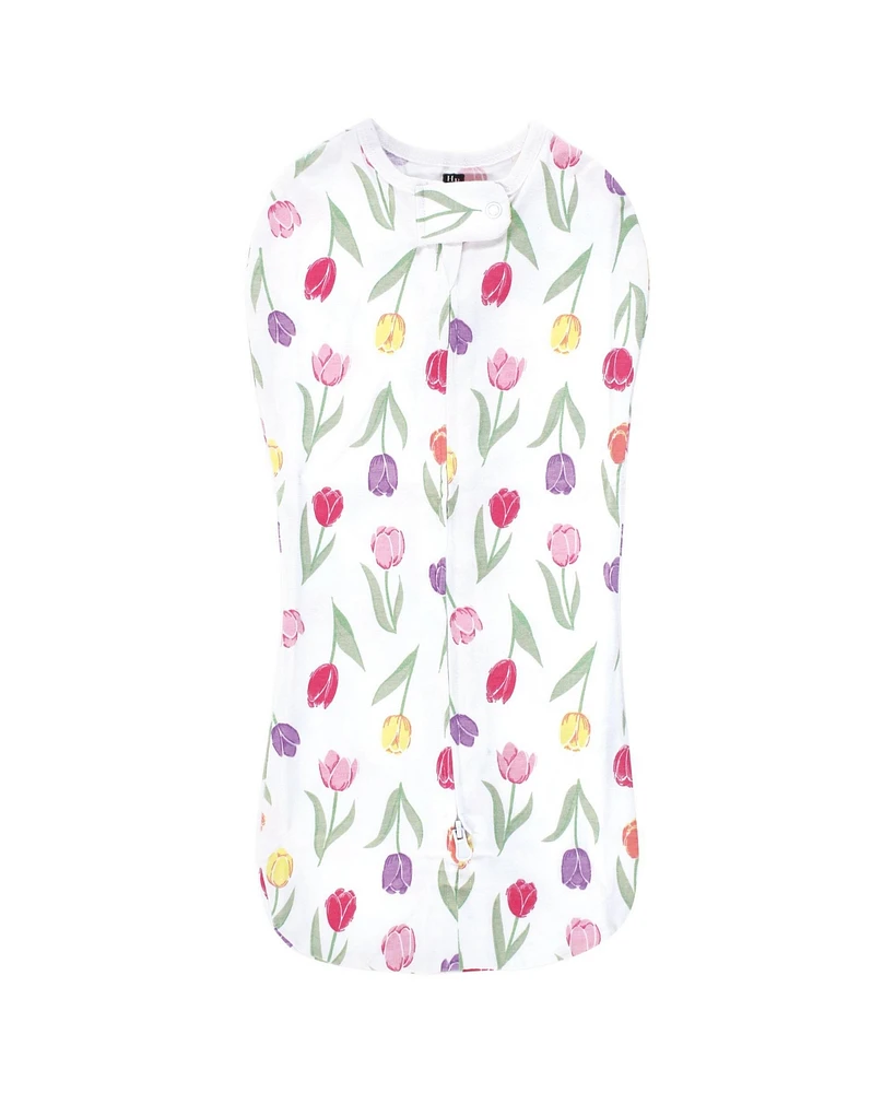 Hudson Baby Baby Girls Hudson Sleep Pod, Spring Tulips, 0-2 Months