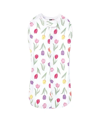 Hudson Baby Baby Girls Hudson Sleep Pod, Spring Tulips, 0-2 Months