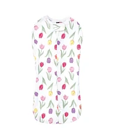 Hudson Baby Baby Girls Hudson Sleep Pod, Spring Tulips, 0-2 Months