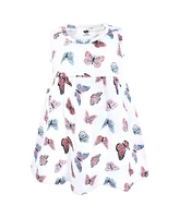 Hudson Baby Toddler Girls Cotton Dress and Cardigan Set, Sweet Butterflies